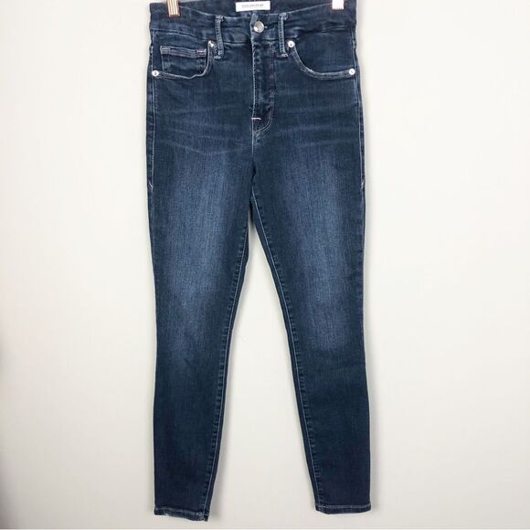 GOOD AMERICAN | Good Legs Crop Dark Wash Blue260 Skinny Jeans Women’s Size 0/25 - Picture 2 of 11